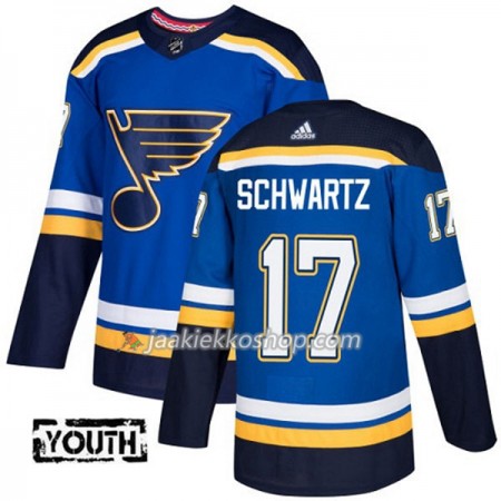 Lapsille NHL St. Louis Blues Pelipaita Jaden Schwartz 17 Adidas 2017-2018 Sininen Authentic